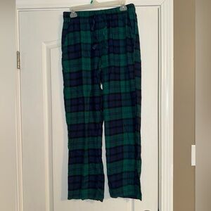 Old navy men’s green and blue plaid Christmas pajama pants